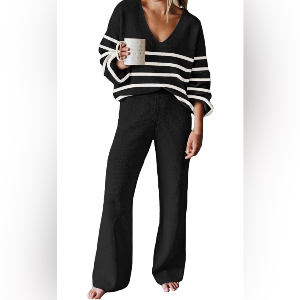 Striped sweater set